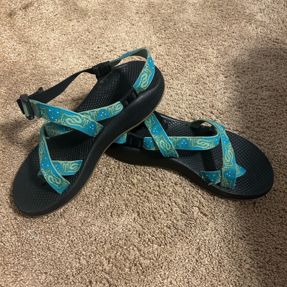 Chaco Z/1 Blue/ Green Sandals